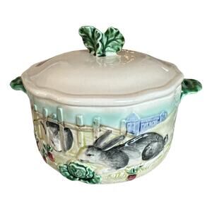 Vintage The Haldon Group Hand Crafted Rabbit Soup Pot with Lid